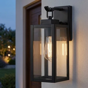 Modern Outdoor Wall Light Waterproof Garden Door Decorative Wall Lantern with Light Switch Indoor Outdoor Wall Mount Lighting