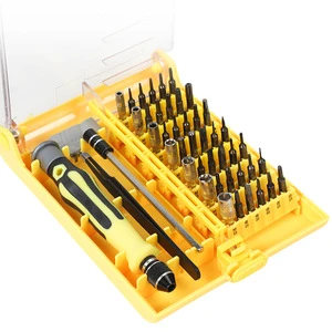45-in-1 Magnetic Phillips Hex Socket Screwdriver Set Mobile Phone Computer Disassembly DIY Home Repair Tools Plastic Handle