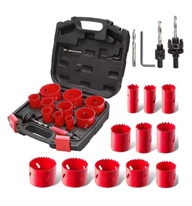 17 Pcs HSS Hole Saw Drill Bits Kit For Drilling Soft Metal Wood Pvc Board And Plastic