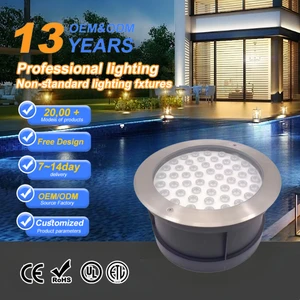 High Quality RGB 12W IP67 Waterproof Inground LED Underground Lamp 304 Stainless Steel Cover for Garden Landscape Remote/App