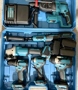 18VCordless Power Tools Combo Kit Brushless Hammer Drill Angle Grinder Impact Wrench Multi Power Tools Set Factory Direct Supply