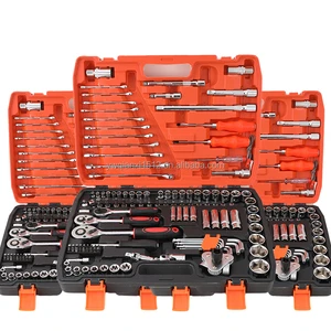 Carbon Steel CR-V OEM Manual 121-Piece Multifunctional Automotive Repair Tool Set with Combination Wrenches and Hard Case