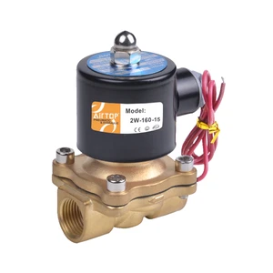 2W(UW) Series Large Aperture Solenoid Brass Control Valve with DC/AC Voltage and G1/8-G3/8 Ports