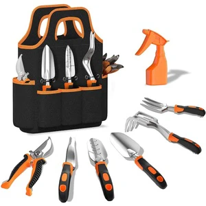 Garden Hand Tools Set for Gardening Heavy Duty Stainless Steel Includes Spade Shovel Garden Tool Kit