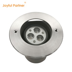 Low Voltage 6W LED Inground Light IP67 Waterproof Outdoor Landscape Deck Light Stainless Steel Cover Dimmable Adjustable Color