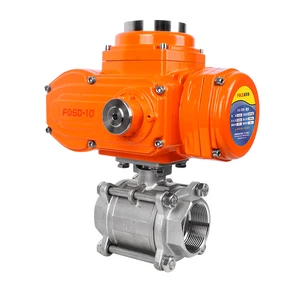 0-10V 4-20mA Modulating Proportional Control Motorized Stainless Steel 2 Way SS304 Explosion-Proof Electric Thread Ball Valve