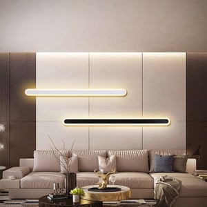 Long Strip Shape Indoor Outdoor Wireless Lights Aluminum Alloy 14w 24w 32w 36w 42w 50w Led Wall Lamp
