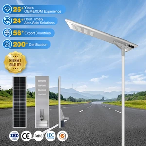 NanDe High Power Outdoor Road Lighting Aluminum Housing Ip65 Waterproof 80watt Solar Led Street Lamp
