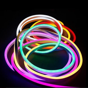 Custom Made Multiple Color Plastic Flex RGB Neon LED Strip Light Tubes for Indoor Decoration