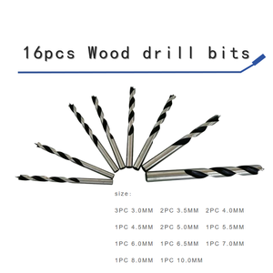RISING 16PCS High Quality Wood Drill Bit Set Ideal for Woodworking & Wood Drilling with Sharp Cutting Edge