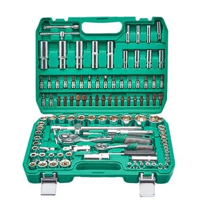 108-Piece Heavy Duty Mechanics Tool Kit Socket Set with Wrench & Bit Tools for Car Repair for Garage and Workshop Use