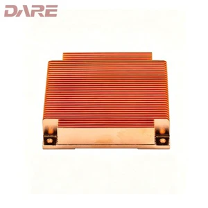 OEM Custom Heat Sink Pure Copper Heatsink High Thermal Conductivity Ultrasonic Cleaning Passivation for Electronic Cooling