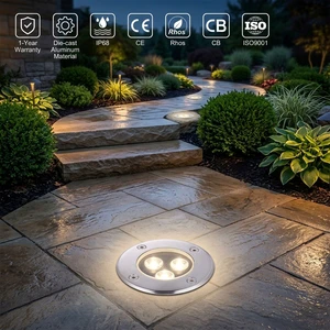 Outdoor Step Buried Ground LED Aluminum Alloy Garden Floor Uplights Underground Light For Concrete Installation Floor Light