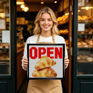 64x64 34x36.4cm Ultra Thin Flexible Bendable LED Panel APP Control IP65 Waterproof DIY Text Animation LED Sign for Store