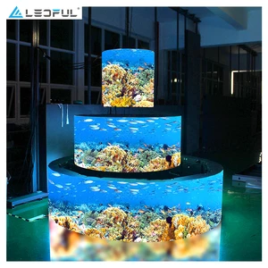 Custom Shapes 320x160 240x120mm Indoor P2 2mm Soft LED Module Customized SMD Large Flexible Curved LED Display Screens
