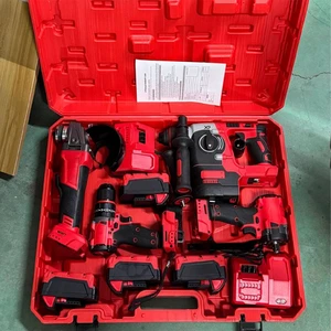 Cordless Power Tool Combo Set with Drill Angle Grinder & Battery for Home Renovation & Woodworking Projects Power Tools Set