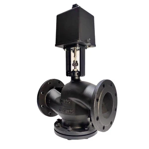 Industrial Cast Iron Motorized Control Valve 0-10V 4-20mA Electric Adjusting Valve For Water Steam