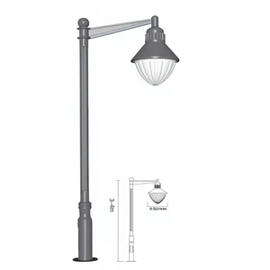 European LED Garden Lights IP65 Aluminum AC Remote Control 5-Year Warranty Patio Lawn Post Lamp High Pole Decorative Lighting
