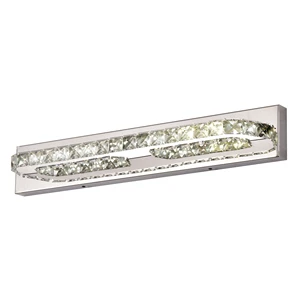 LED Vanity Wall Lamp Crystal Lighting Stainless Steel Bathroom Light