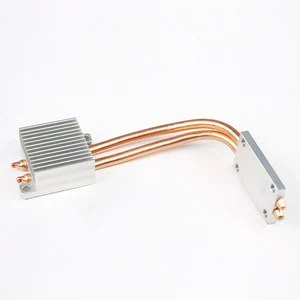Dongguan Factory Customized LED Heat Sink Aluminum Fin Heatsink with 2 Copper Heat Pipe