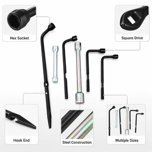 Heavy Duty Industrial Grade L-Type Hex Socket Wrench Tool Set | Metric Carbon Steel | Automotive Tire Repair Mechanical