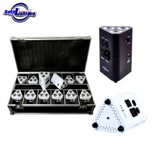 Bothlighting 12pcs Charging Case Wedge 3*18w RGBWA UV 6in1 Led Uplight Wireless Dmx Battery Powered IRC Remote DJ Party Wedding