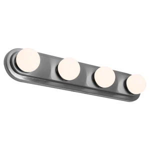 Top Selling 24 in. 4-Light Brushed Nickel LED Vanity Light Bar with Frosted Shade
