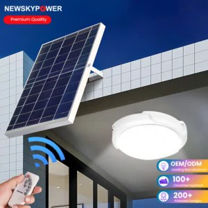 Energy Saving Solar Powered LED Ceiling Light 100W 200W 300W 400W 600W ABS IP65 Waterproof for Home Indoor Outdoor