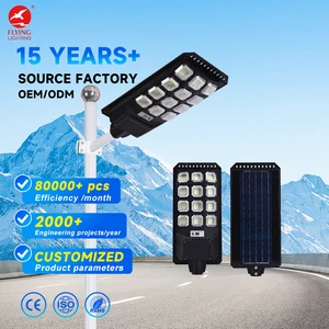 Custom Waterproof Motion Sensor 10000lm 200W/300W/400W LED Solar Road Street Light with 50000 Hours Lifespan Ra90 5000K Daylight