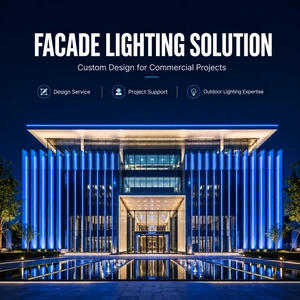 Commercial Building Facade Lighting Solution Waterproof Architectural Wall Lights Durable Recessed Wall Wash Lighting System