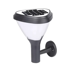 Outdoor IP65 Waterproof Solar Powered LED Bollard Lawn Lamp with Remote Control 5W