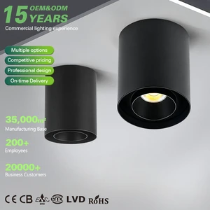 OKELI Commercial Home Office Store Die-casting Aluminum D20MM 12W 18W Downlight 3000K/4200K/6000K Surface Mounted Downlight