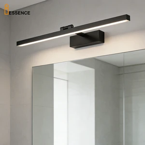Modern Minimalist LED Wall Lamp Bathroom Mirror Front Light Black Vanity Light Hotel Bedroom Bedside LED Wall Light Fixture