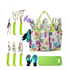 Hot Sale Aluminum Alloy 9PCS Garden Tool Set for Outdoor Potted Flower and Shears Patterned Gardening Tools