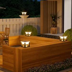 Outdoor Decorative LED Pillar Light Gate Column Lamp for Garden Fence