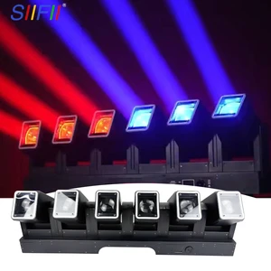 SIIFII RGBW LED 6pcs*60W Ra95 6000K DMX512 Hanging Mount for Zoom Light Stage Concert Wall Washer Sound Control Bar Christmas