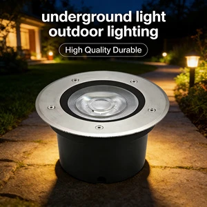 IP67 Waterproof Aluminum LED Landscape Circular Buried Lamp Remote Control 3500K Warm White 2-Year Warranty for Garden Lighting
