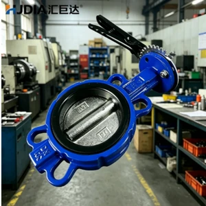 Vertical Plate Ductile Iron Bidirectional Soft Seal Stainless Steel Wafer Butterfly Valve Manual Water Large Quantity