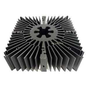 Durable Black Square LED Heatsink Made of Durable Aluminum Alloy