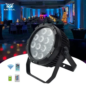 Waterproof Wireless DMX Outdoor 12*18W RGBWA UV 6in1 IP65 LED Par Light Battery Power Uplight 12x18W Battery LED Par Light