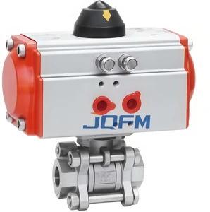 Pneumatic Threaded Ball Valve Stainless Steel Screw End Actuated Ball Valve Industrial Control Valve