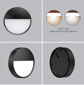 UPSHINE AL66 Outdoor Ceiling LED Bulkhead Light IP65 IK10 Wall-Mounted Neutral White Fixture PC Cover Semicircle 5-Year Warranty