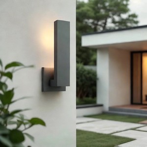 Simple Outdoor Aluminum Wall Lamp Long Strip Background Wall Decoration For Corridor Staircase Pillar Light