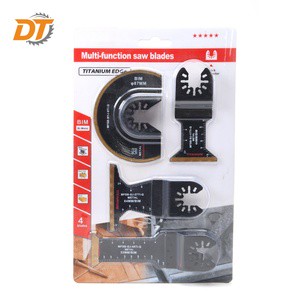 DT 4PCS BIM Oscillating Multi-tool Saw Blades Set With Titanium Coated Edges Industrial Grade For Wood With Nails
