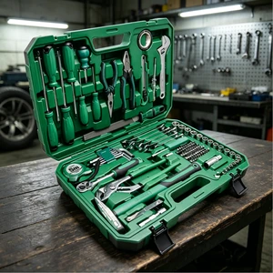 96pcs OEM Mechanic Tool Set Complete Hand Tool Kit Socket Ratchet Screwdriver Pliers Wrench Cutter Auto Repair Work Tool Box Set