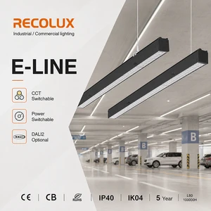 3H Emergency LED Linear Trunking System, Linkable Continuous Row Hanging Light For Car Parks