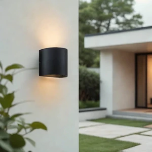 Modern Outdoor LED Ceiling Spotlight Hot Sale Wall Light Downlight Aluminum Body Cylinder Shape Clear Bubble Glass Diffuser