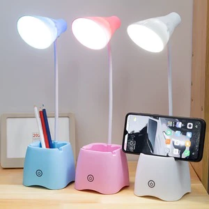 Manufacturer's New Rechargeable Pen Holder Eye Protection Led Lighting Three-speed Touch Portable Table Lamp