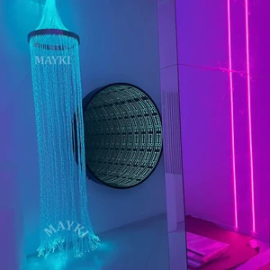 Indoor Playground Equipment Fibre Optic Waterfall Snoezelen Shimmering Fiber Optic Sensory Light Curtain