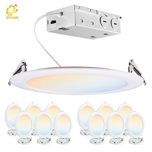 UL263 Ultra Thin LED Recessed Fireproof Panel Light 6 Inch 5CCT Dimmable Anti-Glare Downlight Slim No Flicker Ceiling Light